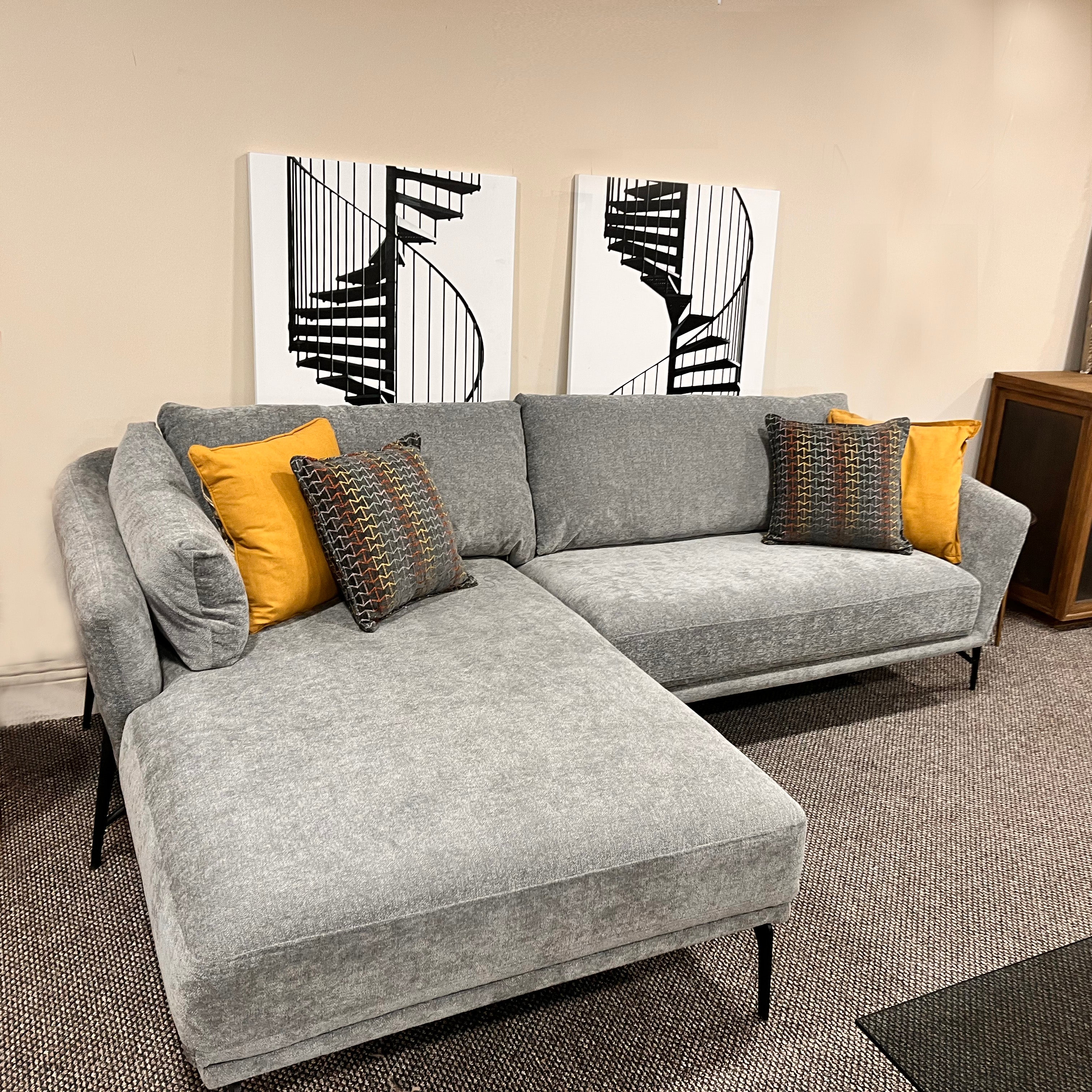 Hilton Corner Sofa - Dark Grey  (left)