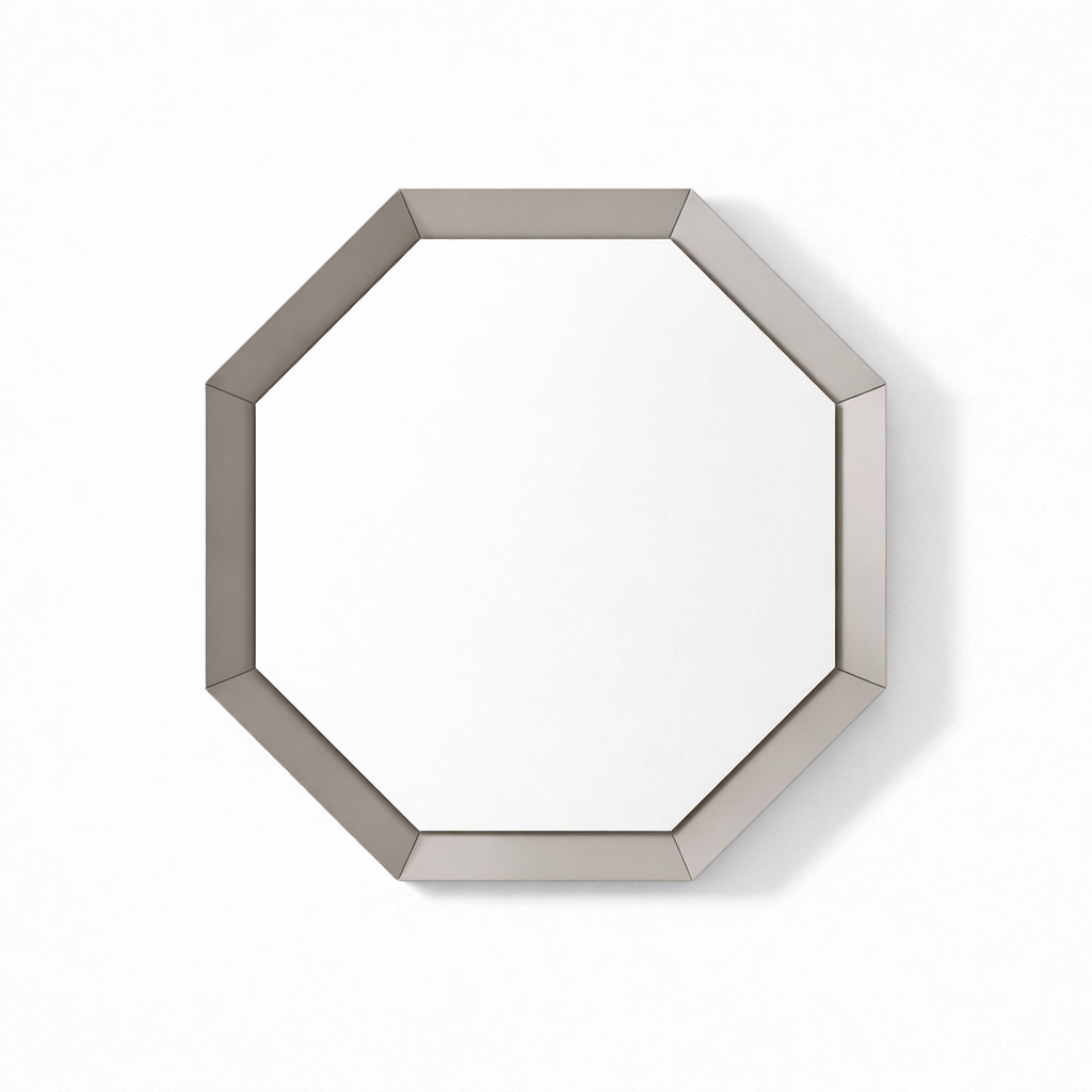 Pasadena Flannel Grey LED Hexagon Mirror