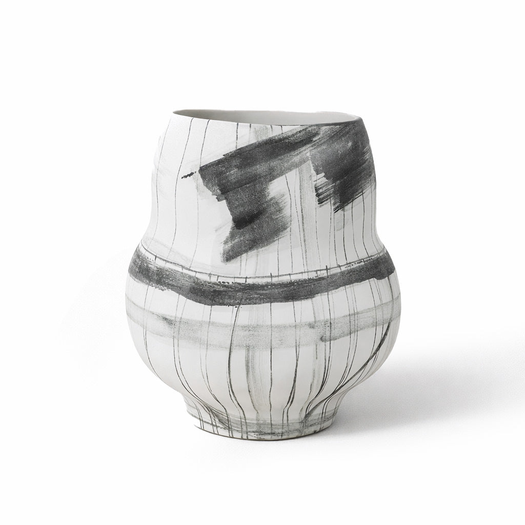 Ceramic Ink Painting Vase