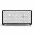 Isla 4 Door Black Grey Sideboard