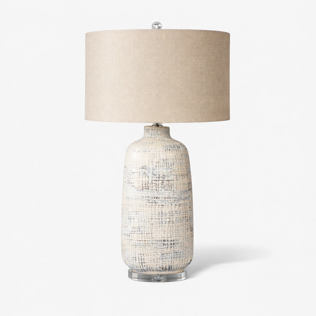 Sanderson White Grey Table Lamp