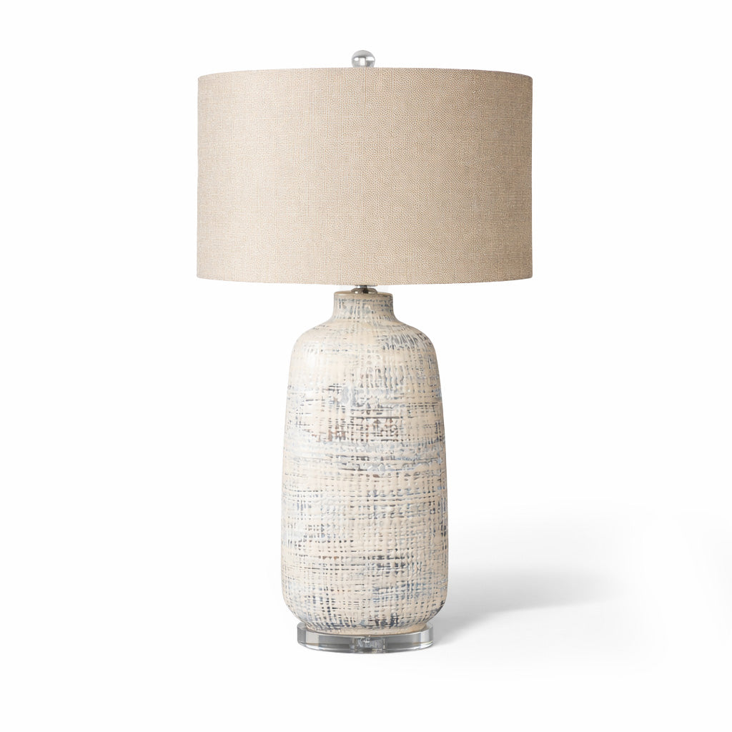 Sanderson White Grey Table Lamp
