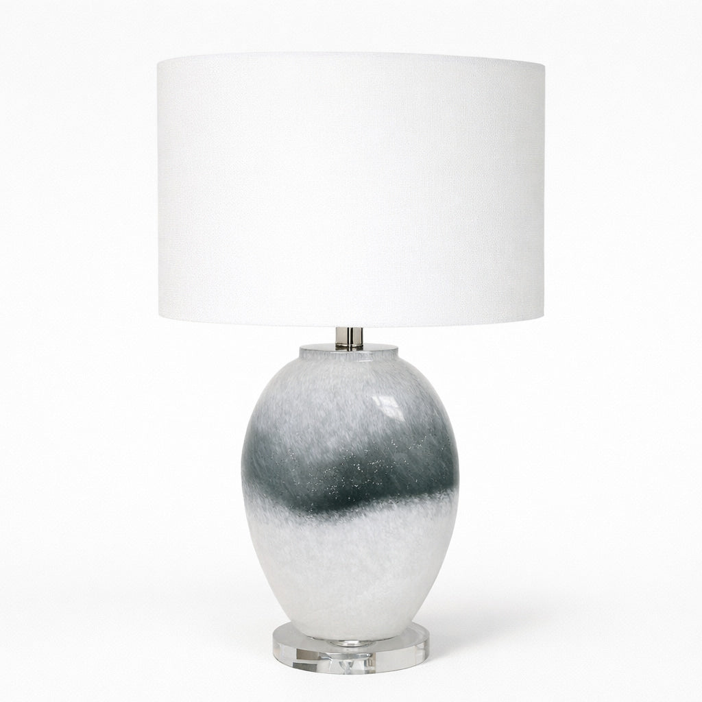 Alba White Glass Table Lamp