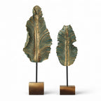 Pair of Banana Leaf Statues