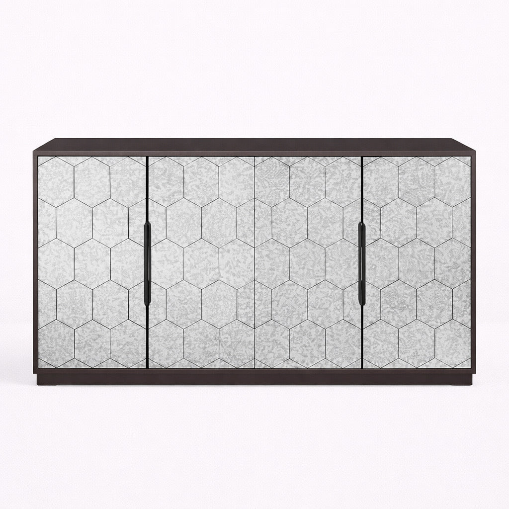 Lewis Grey/ brown Hexagonal Sideboard