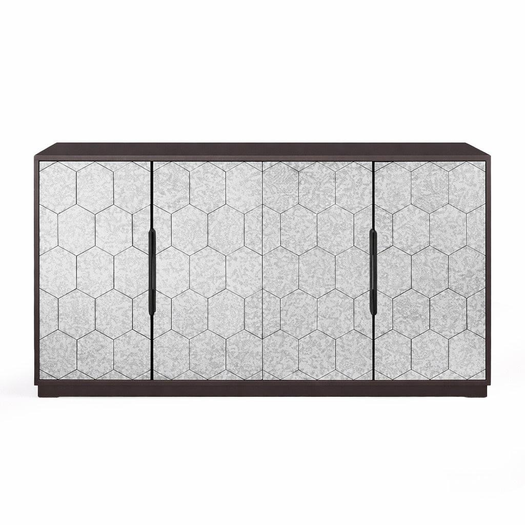 Lewis Grey/ brown Hexagonal Sideboard