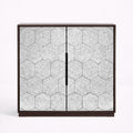 Lewis Grey/ Dark Wood 2 Door Hexagonal Chest