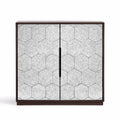 Lewis Grey/ Dark Wood 2 Door Hexagonal Chest