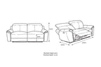 Madrid 3 Seater Electric Recliner - Light Grey
