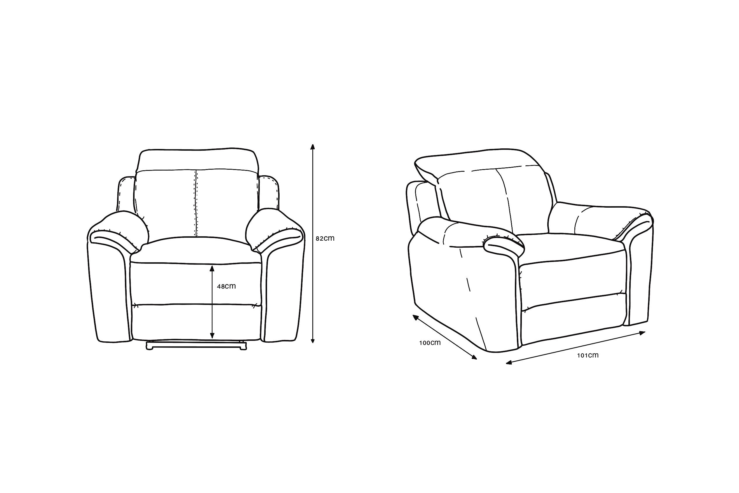 Madrid Fixed Armchair - Charcoal