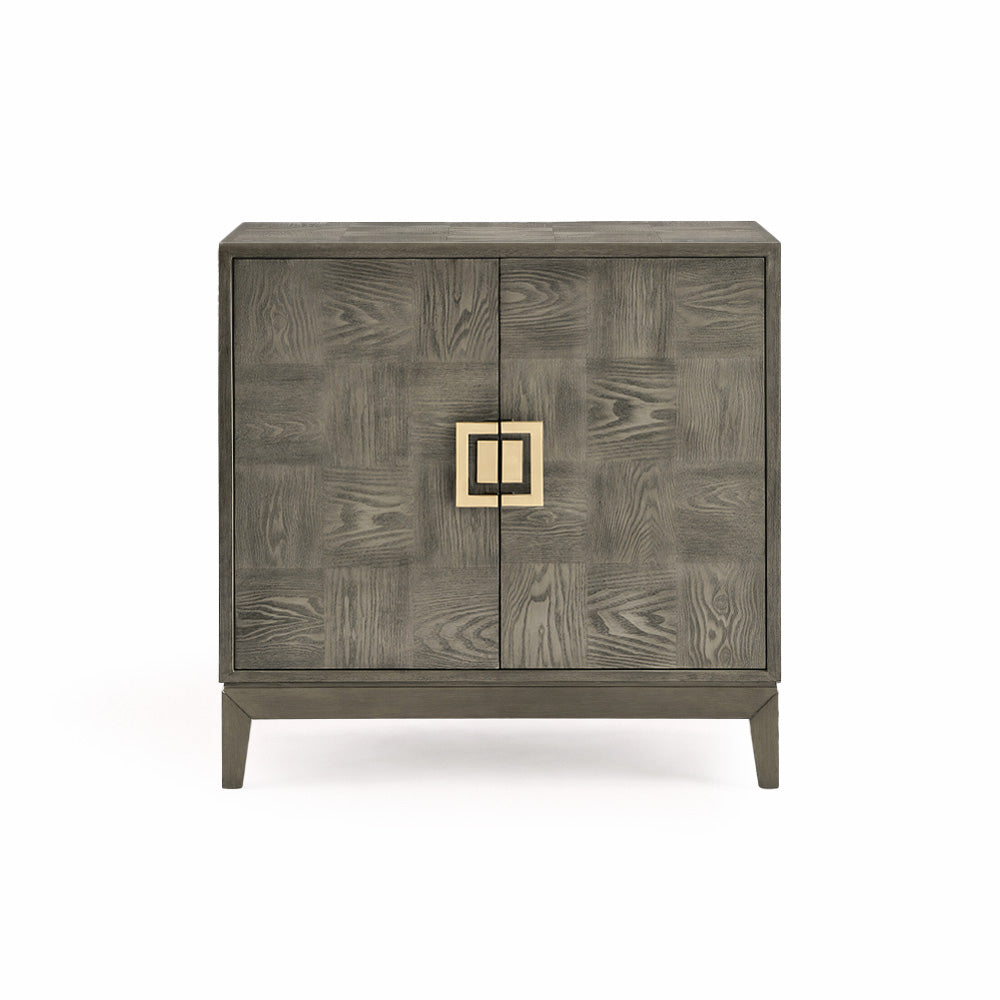 Malta Gold/ Wood 2 Door Sideboard