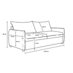 Eccles 3 Seater Sofa Bed in Denim Blue