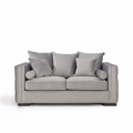 Moscow 2 Seater Grey Velvet Sofa