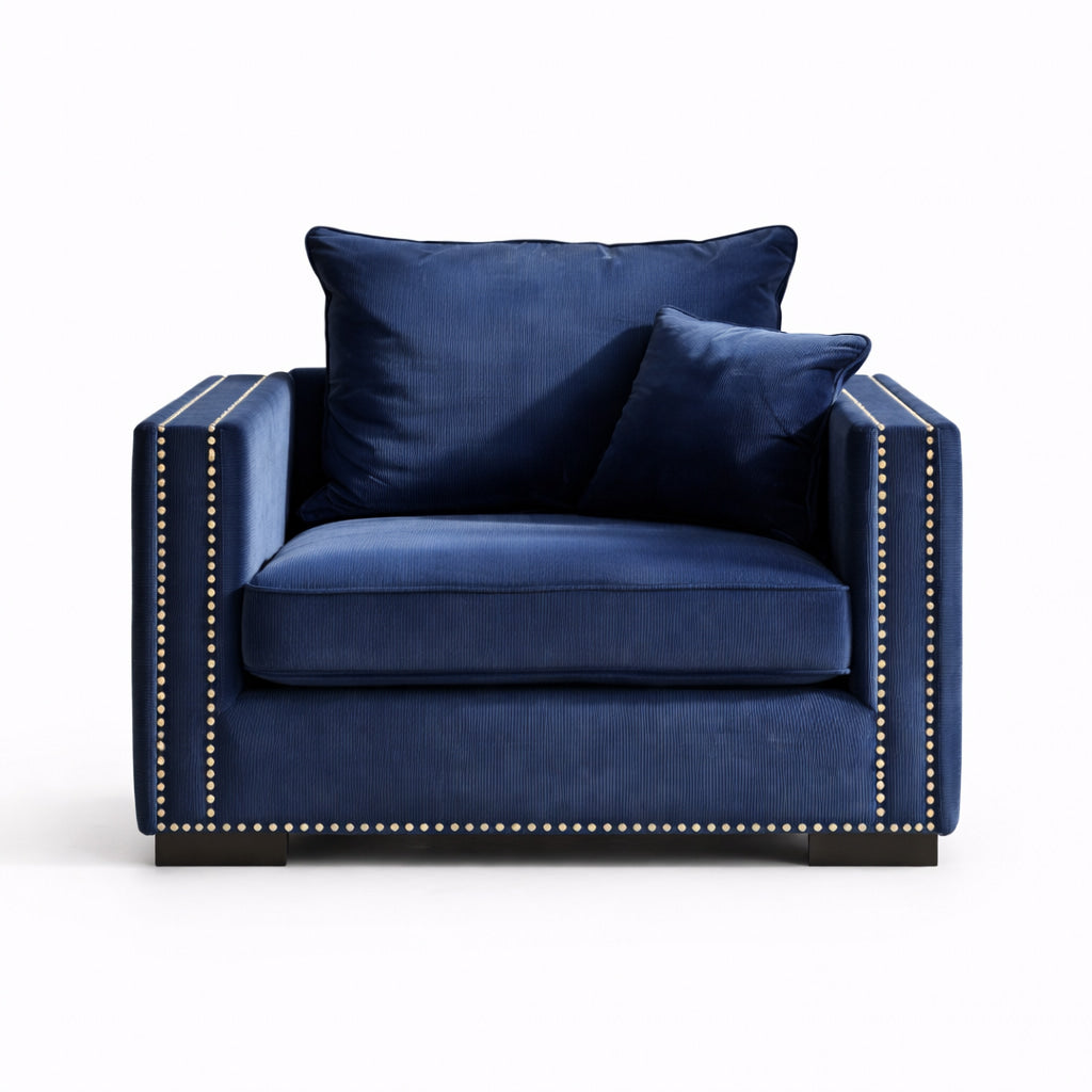 Moscow Blue Velvet Chair