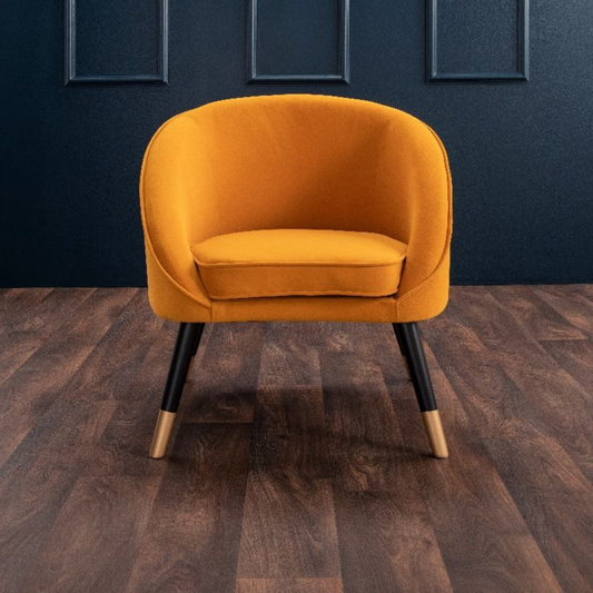Oakley Mustard Velvet Tub Chair