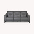 Naples Leather 3 Seater Dark Grey Sofa