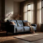 Naples Leather 3 Seater Dark Grey Sofa