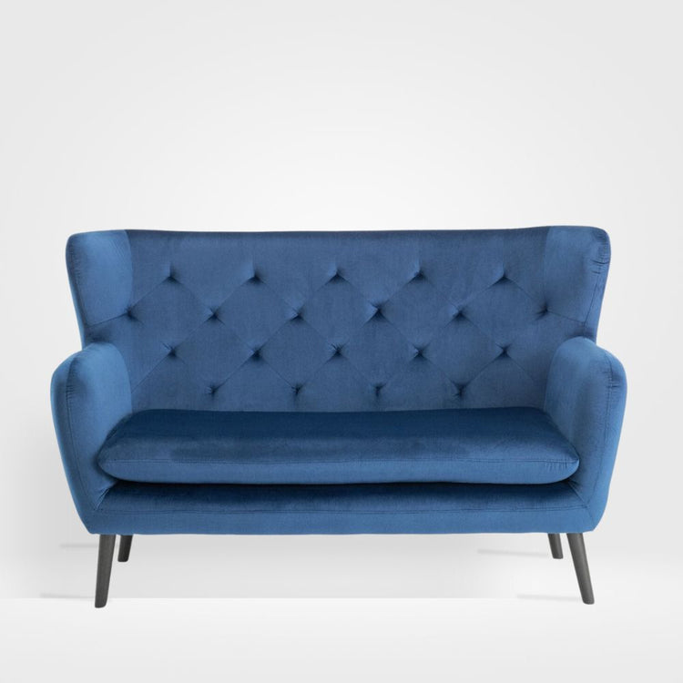Yak 2 Seater Blue Velvet Sofa
