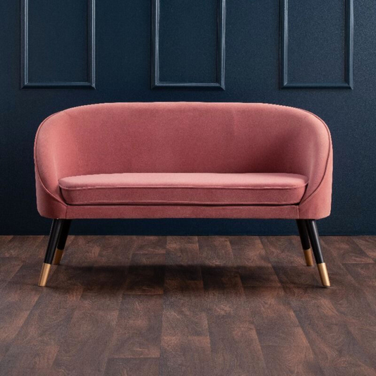 Oakley Pink Velvet 2 Seater Sofa