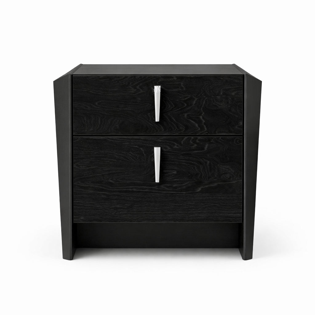 Opal 2 Drawer End Table in Graphite