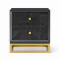 Orlando Black Wooden 2 Door Side Table
