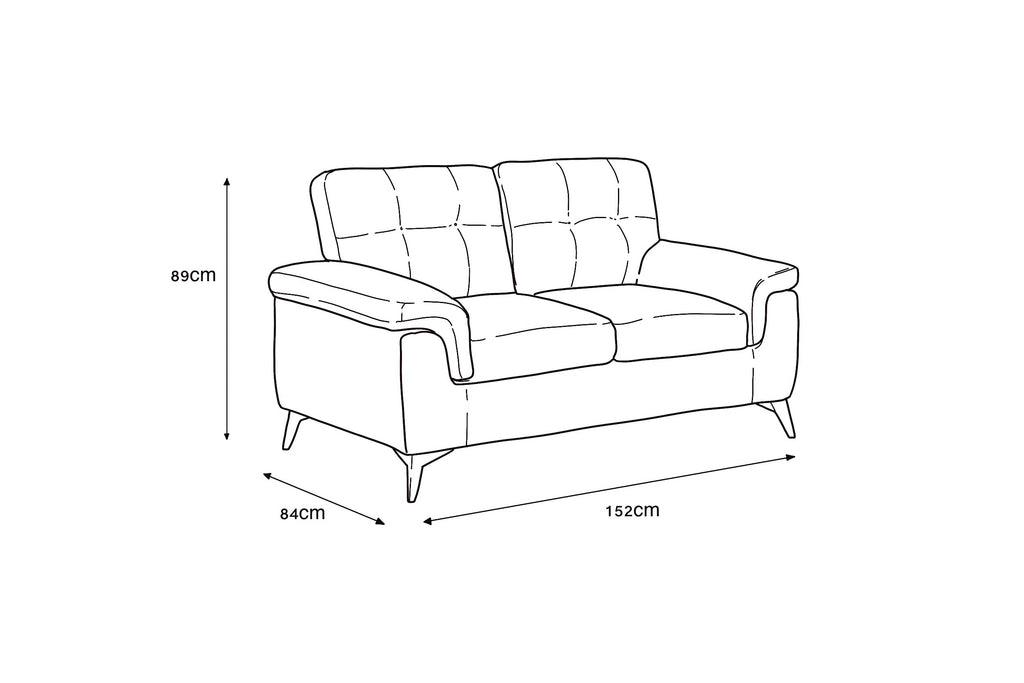 Ottawa Dark Grey 2 Seater Sofa