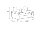 Ottawa Dark Grey 2 Seater Sofa