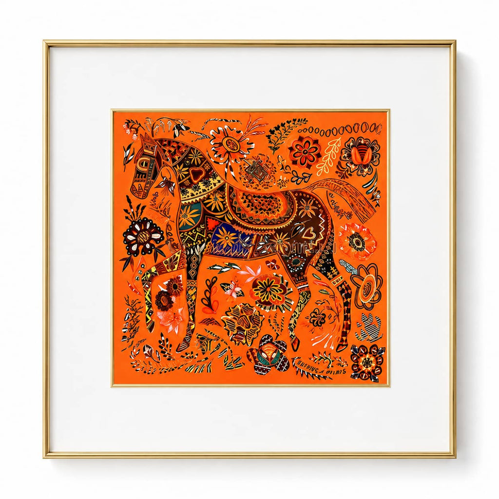 Embroidered Horse Art (Left)