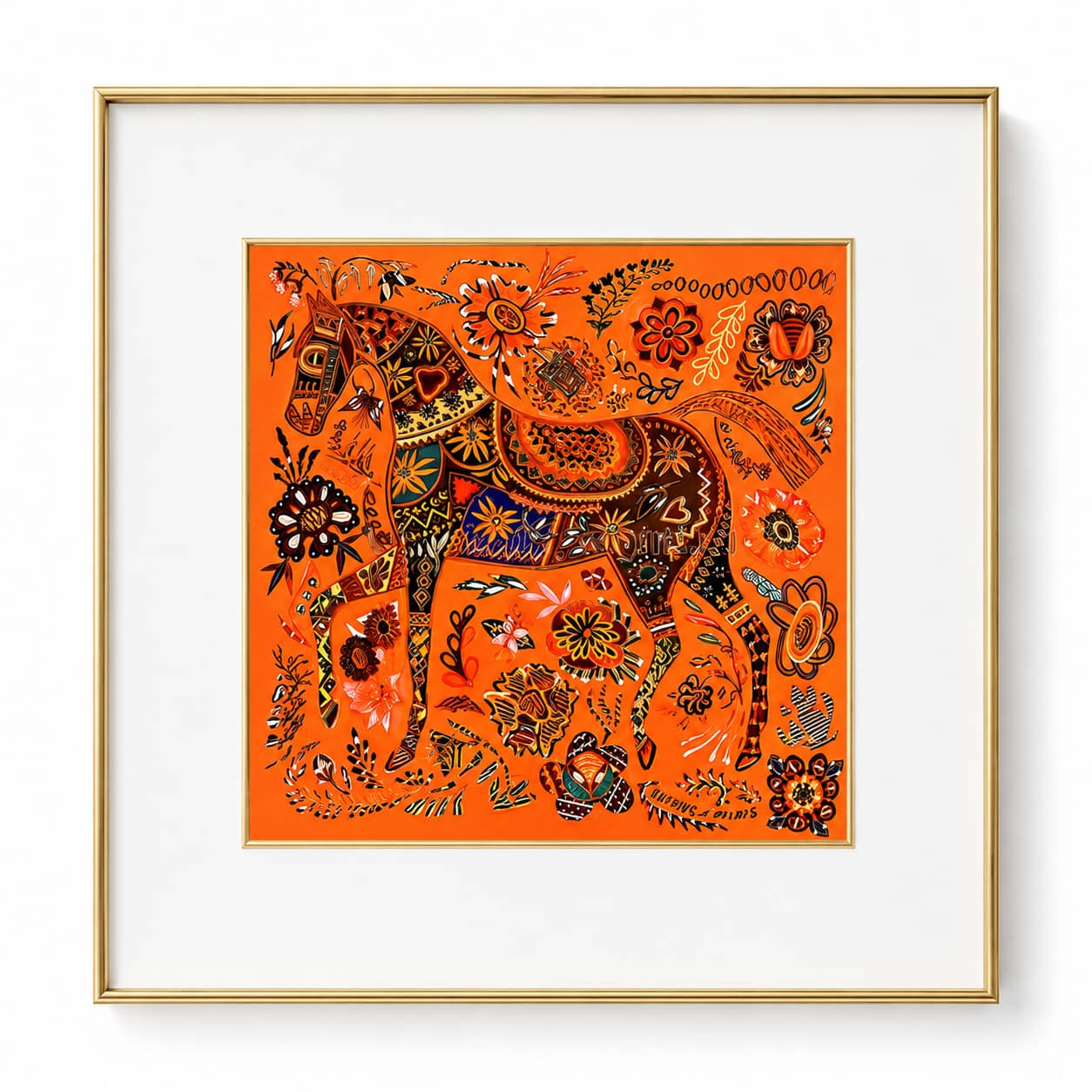 Embroidered Horse Art (Left)