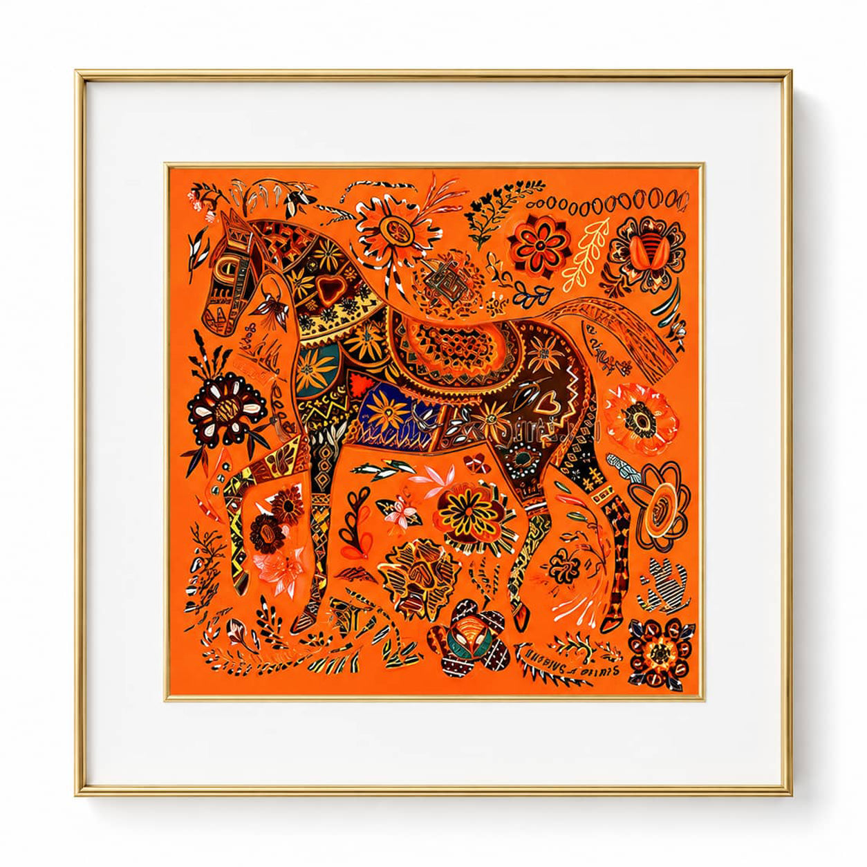 Embroidered Horse Art (Left)