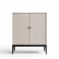 Pasadena Flannel Grey 2 Door Drinks Cabinet
