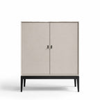Pasadena Flannel Grey 2 Door Drinks Cabinet