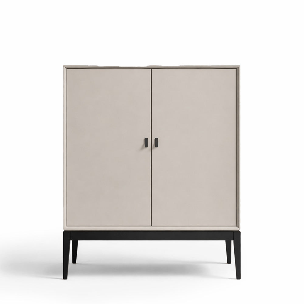 Pasadena Flannel Grey 2 Door Drinks Cabinet