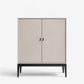 Pasadena Flannel Grey 2 Door Drinks Cabinet