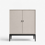 Pasadena Flannel Grey 2 Door Drinks Cabinet