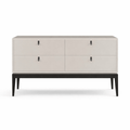 Pasadena Flannel Grey Chest of 4 Drawers