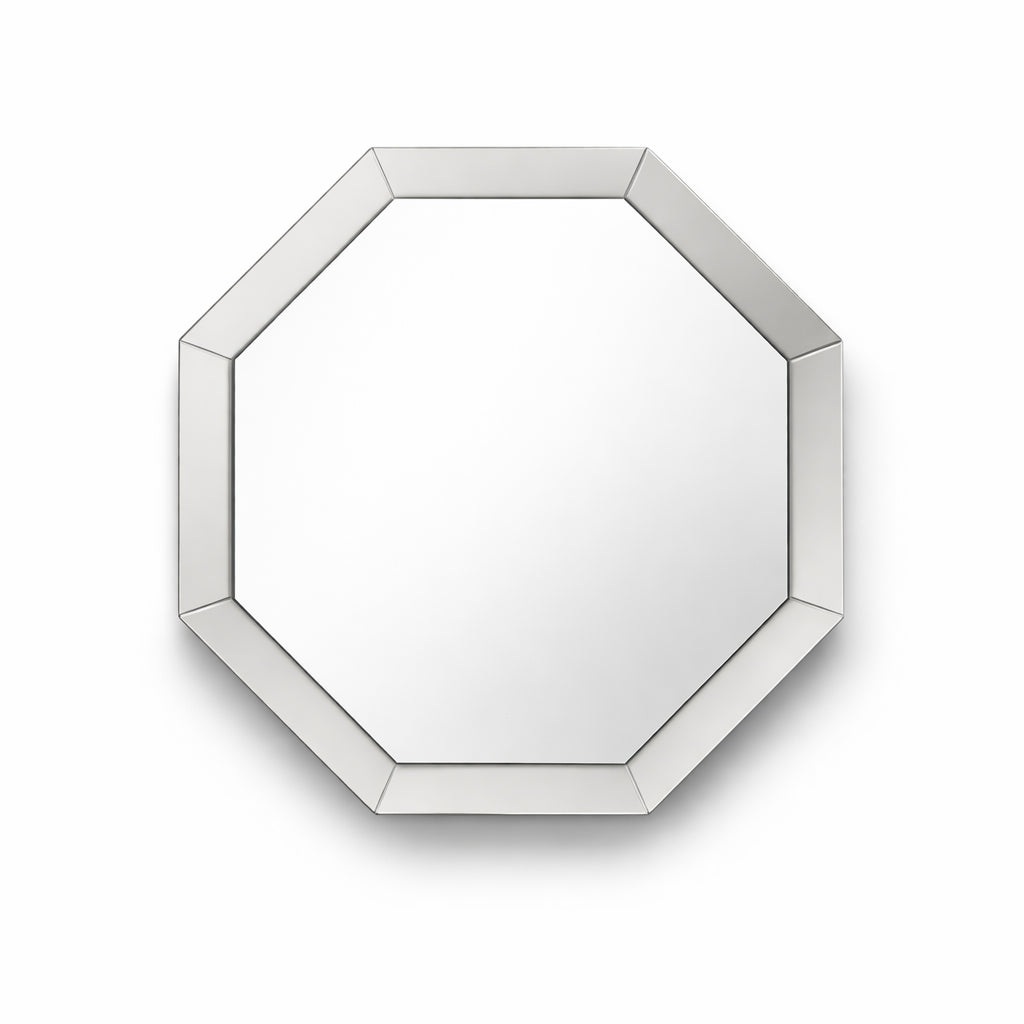 Pasadena Cool Grey LED Hexagon Mirror