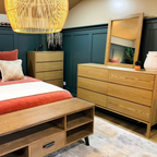 Philip Light Oak Rectangular Mirror