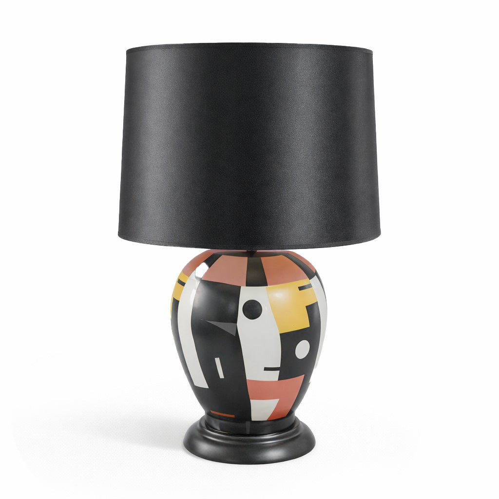 Mid Century Abstract Colour Ceramic Lamp