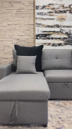 Lincoln Interchangeable Corner Sofa Bed - Grey
