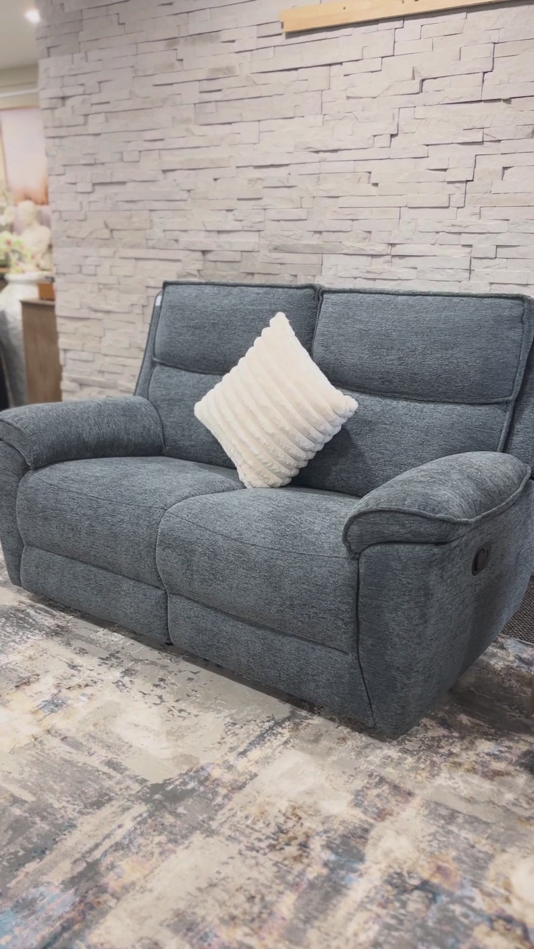 Midtown Recliner 2 Seater Sofa in Dark Grey
