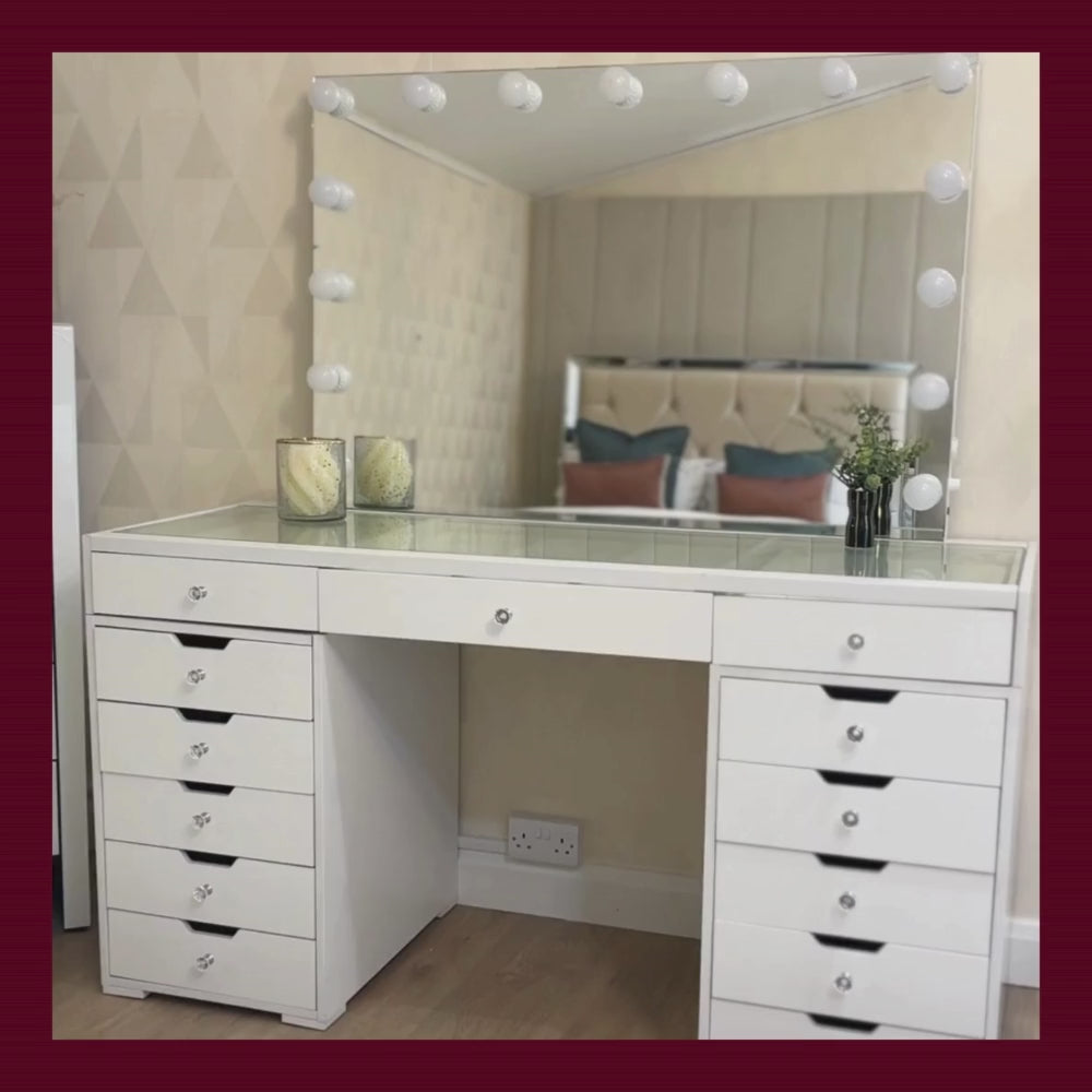 Hollywood White Dressing Table Pro