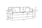 Quebec 3 Seater Sofa - Cream