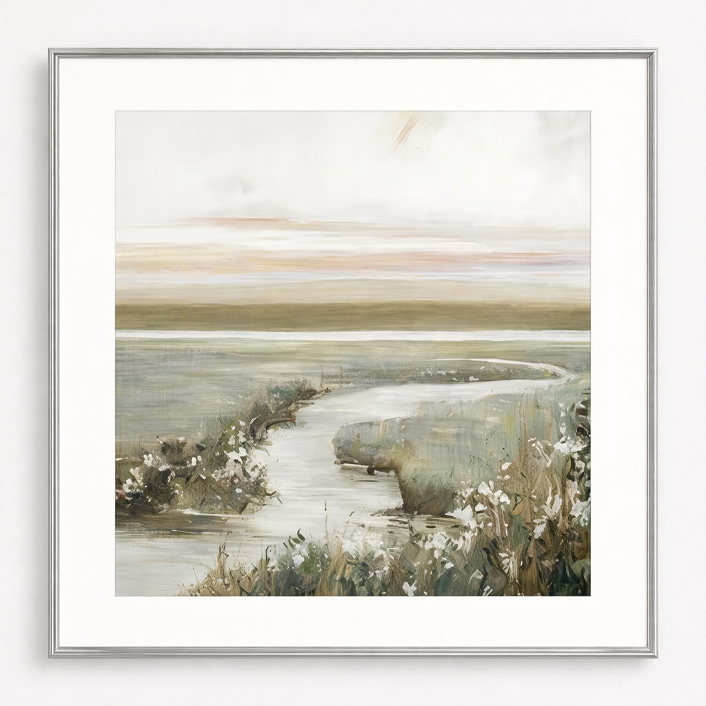 Rivers Dawn Wall Art 80x80cm