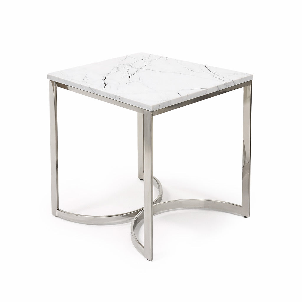 Ritz Faux Marble Side Table