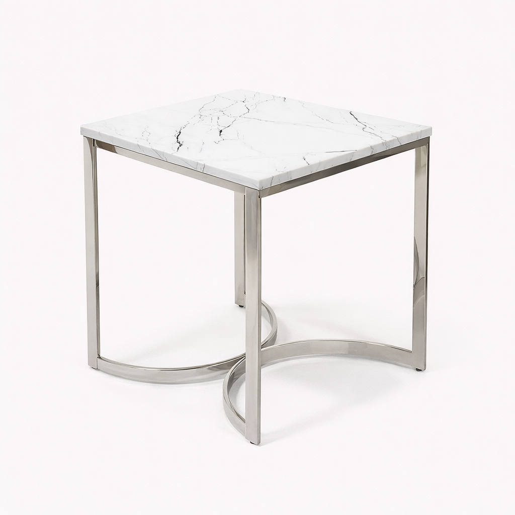 Ritz Faux Marble Side Table