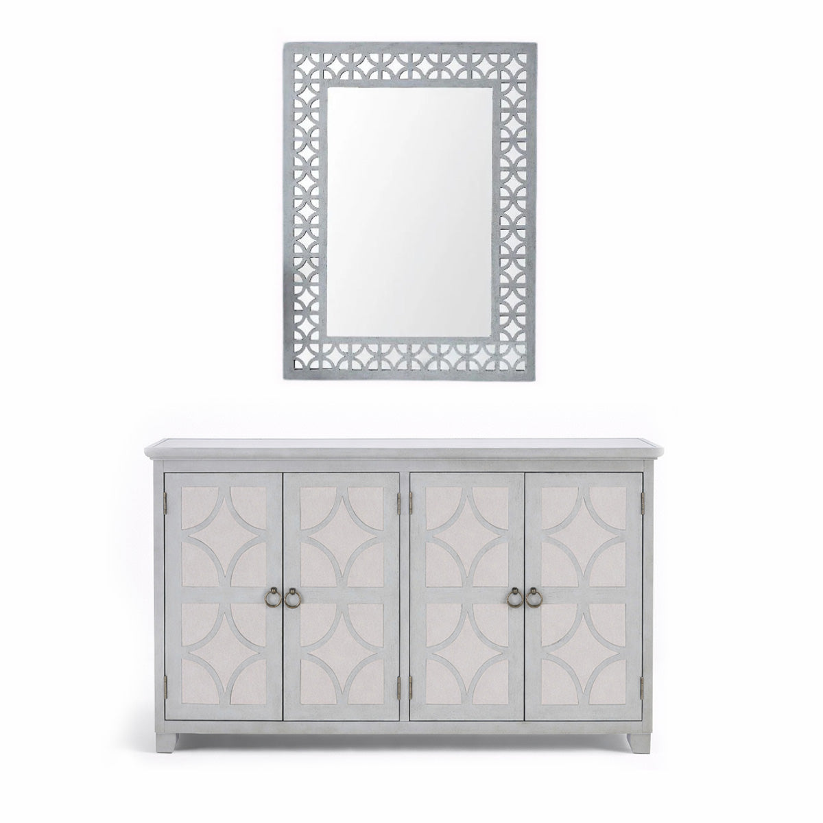 Russell Grey Sideboard & Mirror