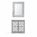 Russell Grey Wooden Chest & Mirror