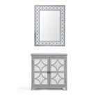 Russell Grey Wooden Chest & Mirror