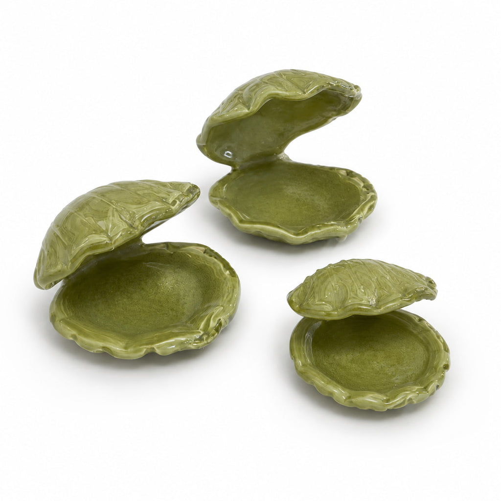Set of 3 Clam Trinket Dishes